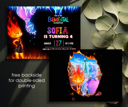 Elemental customizable invitation template | Share or Print | BZ586