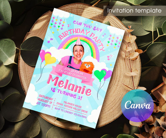 Ms. Rachel customizable invitation template | Share or Print | NV233