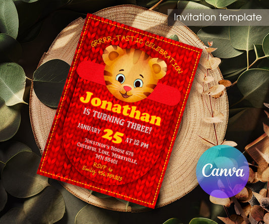 Daniel Tiger's Neighborhood customizable invitation template | Share or Print | SL861