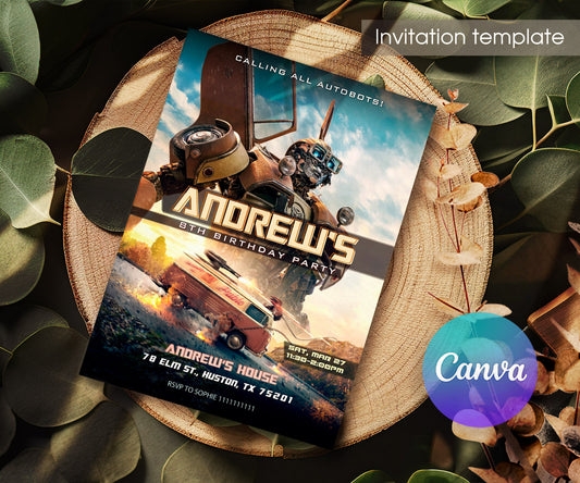 Transformers Rescue Bots customizable invitation template | Share or Print | boy | DI287