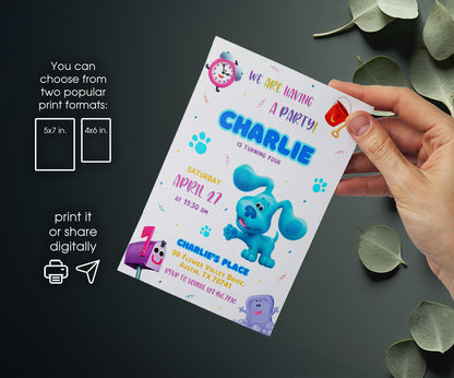 Blue's Clues Puppy customizable invitation template | Share or Print | MQ170