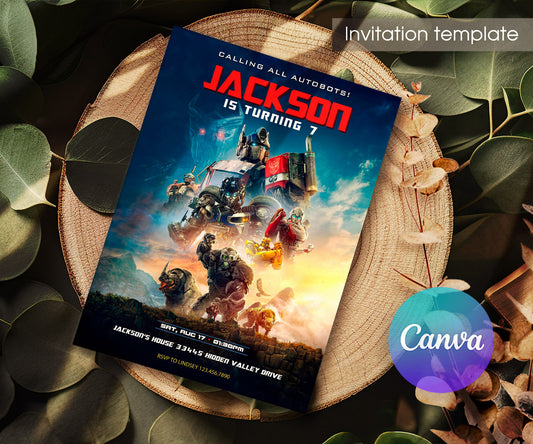 Transformers Rescue Bots customizable invitation template | Share or Print | boy | SZ410