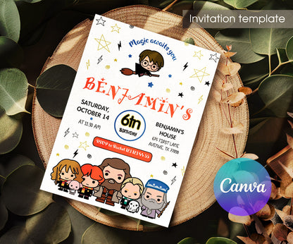 Harry Potter customizable invitation template | Share or Print | JC308