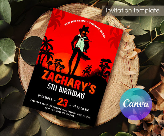 Bad Guys customizable invitation template | Share or Print | HG133