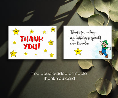 Super Mario Bros customizable invitation template | Share or Print | XK771