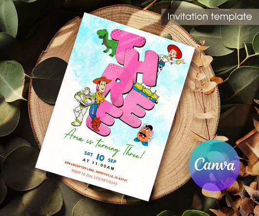Toy Story Woody customizable invitation template | Share or Print | NT884