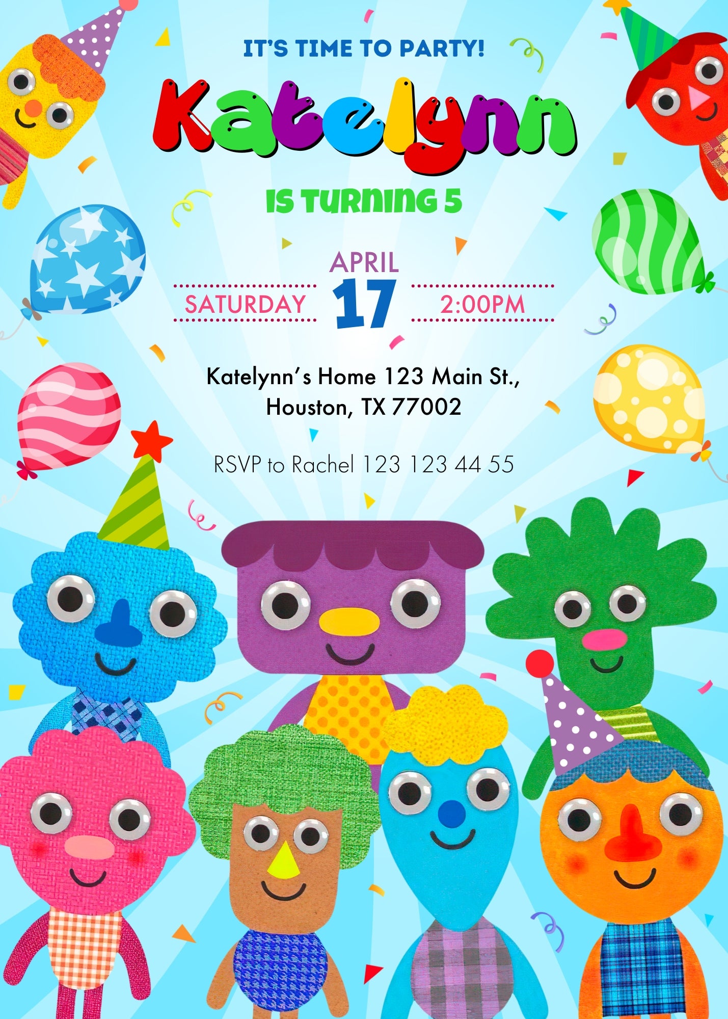 Super Simple Songs customizable invitation template | Share or Print | ER478