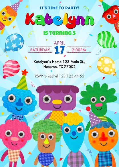 Super Simple Songs customizable invitation template | Share or Print | ER478