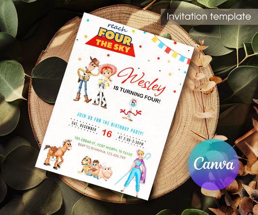 Toy Story Woody customizable invitation template | Share or Print | MY683