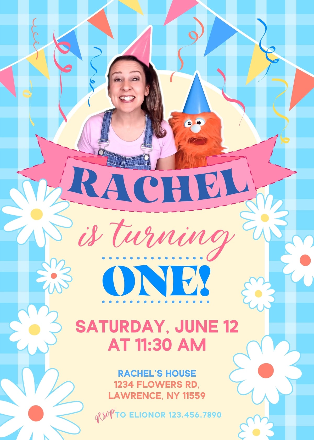 Ms. Rachel customizable invitation template | Share or Print | AX013