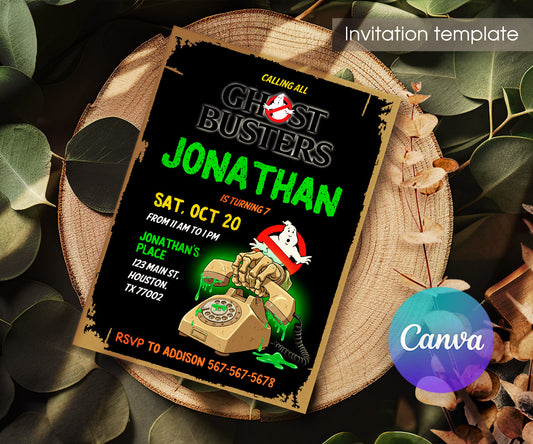 Ghostbusters customizable invitation template | Share or Print | SZ909