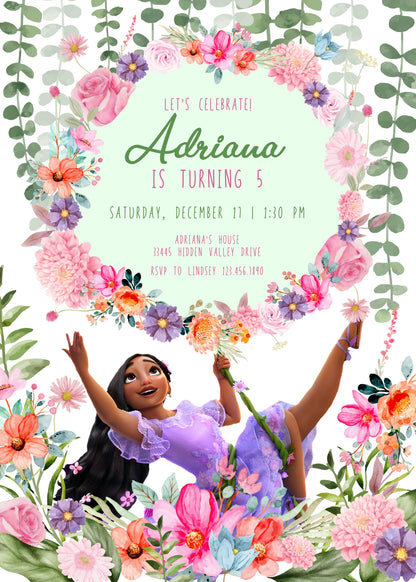 Encanto Mirabel customizable invitation template | Share or Print | girl | JU707