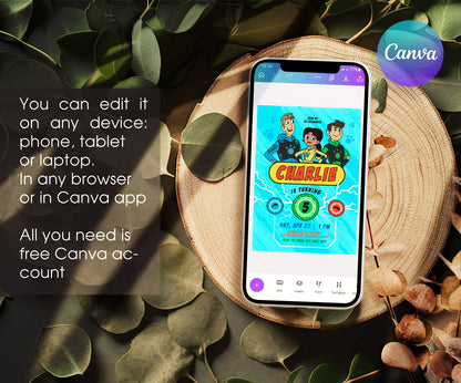 Wild Kratts Creature Hero customizable invitation template | Share or Print | VC303