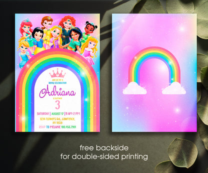 Disney Princess customizable invitation template | Share or Print | girl | AF075