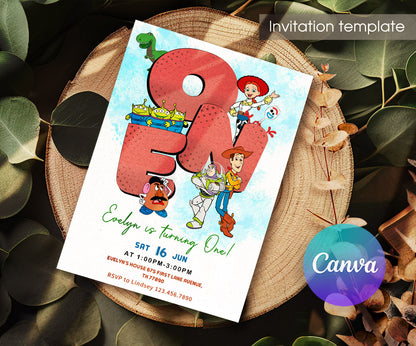 Toy Story Woody customizable invitation template | Share or Print | OX679