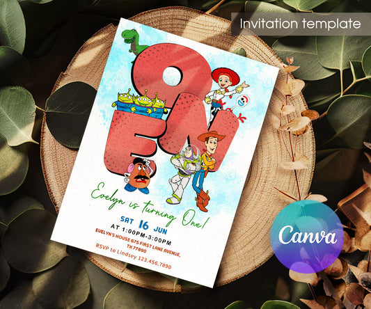 Toy Story Woody customizable invitation template | Share or Print | OX679
