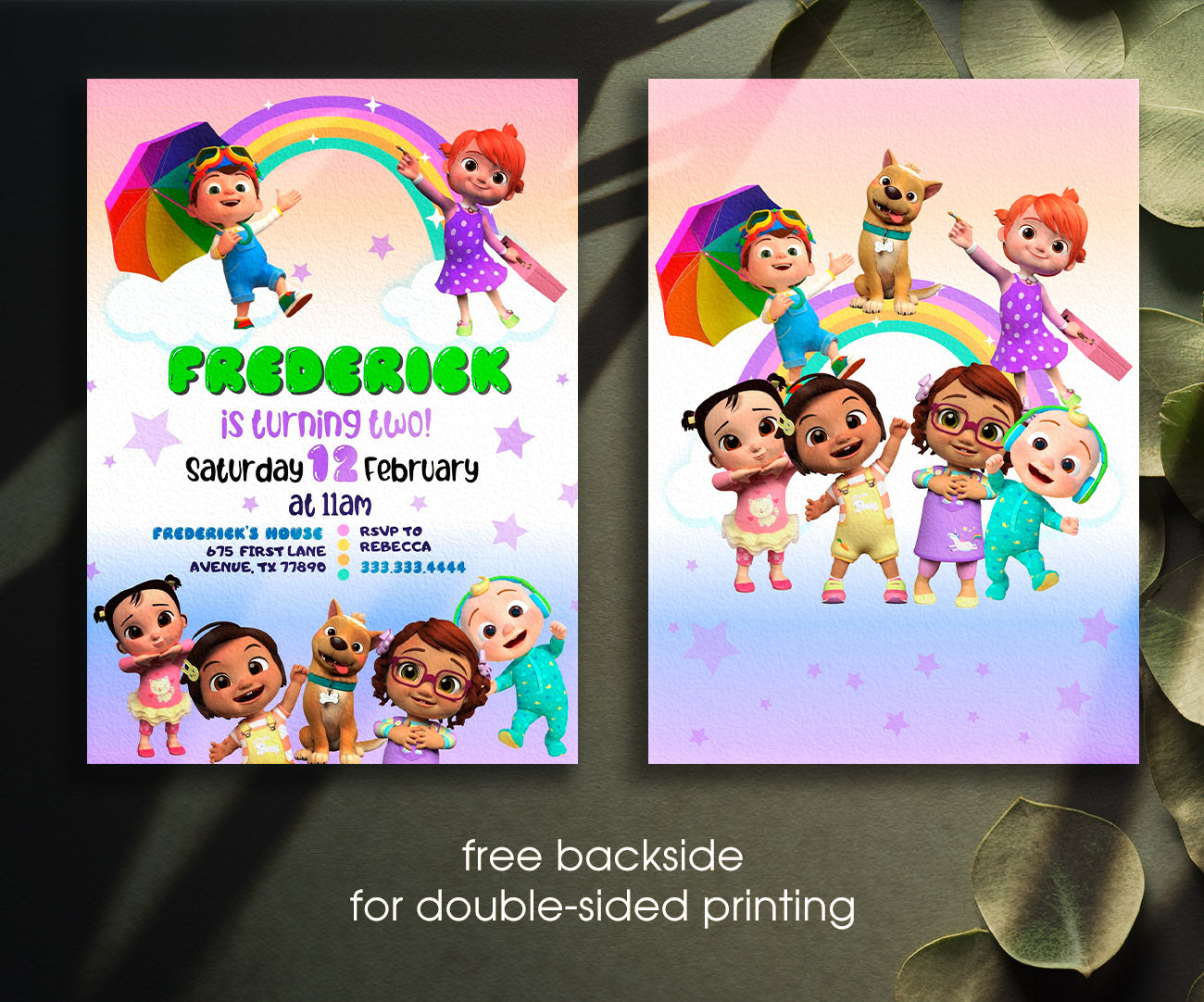 Cocomelon customizable invitation template | Share or Print | CJ248