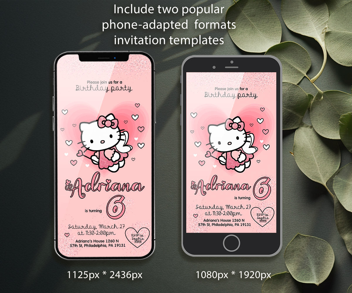 Hello Kitty Sanrio customizable invitation template | Share or Print | TC868