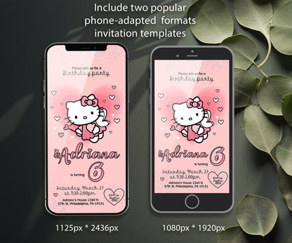 Hello Kitty Sanrio customizable invitation template | Share or Print | TC868