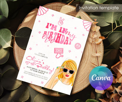 Taylor Swift Eras Tour customizable invitation template | Share or Print | girl | RP681