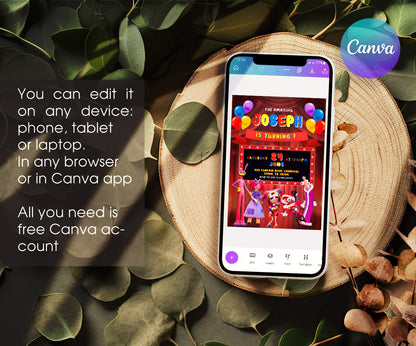 The Amazing Digital Circus customizable invitation template | Share or Print | SX184