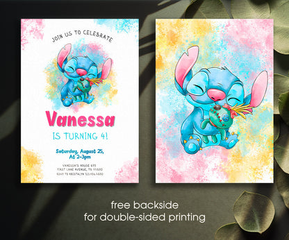 Lilo & Stitch Aloha customizable invitation template | Share or Print | YD278