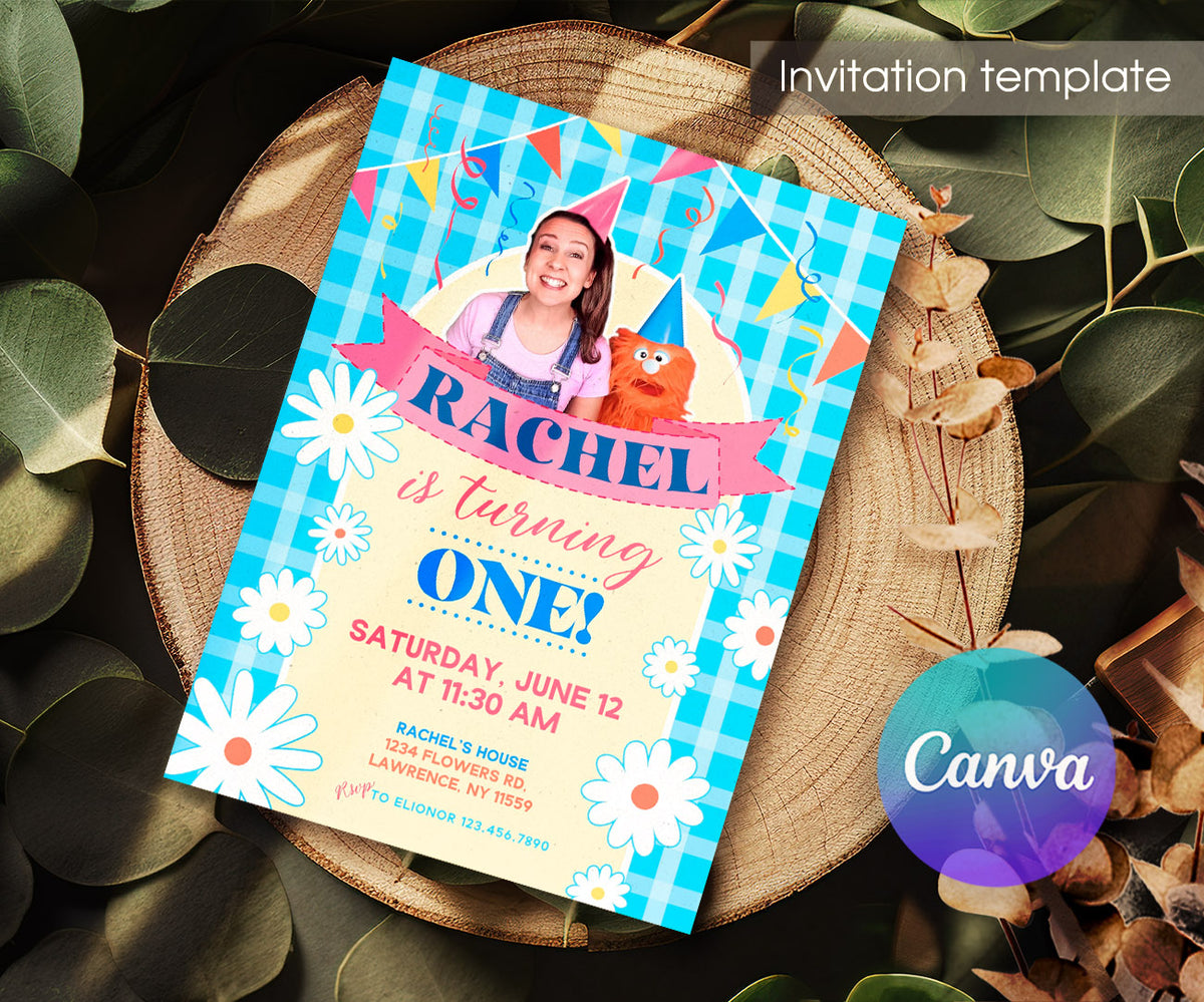 Ms. Rachel customizable invitation template | Share or Print | AX013