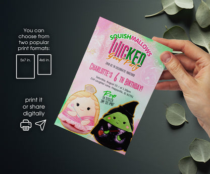 Squish Wicked customizable invitation template | Share or Print | ST947