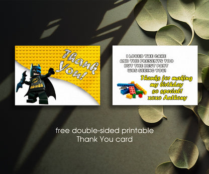 Lego Minifigures customizable invitation template | Share or Print | OD432