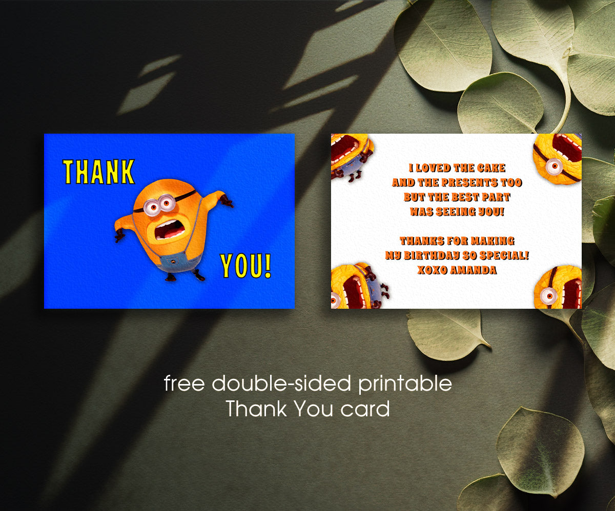 Despicable Me Minions customizable invitation template | Share or Print | KZ997