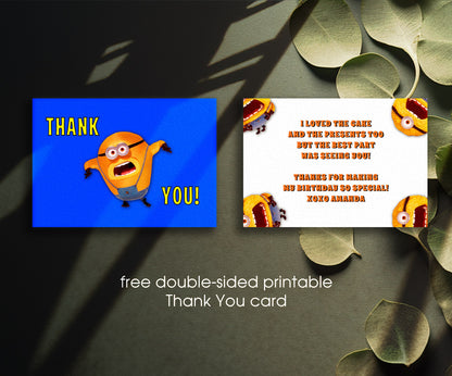 Despicable Me Minions customizable invitation template | Share or Print | KZ997