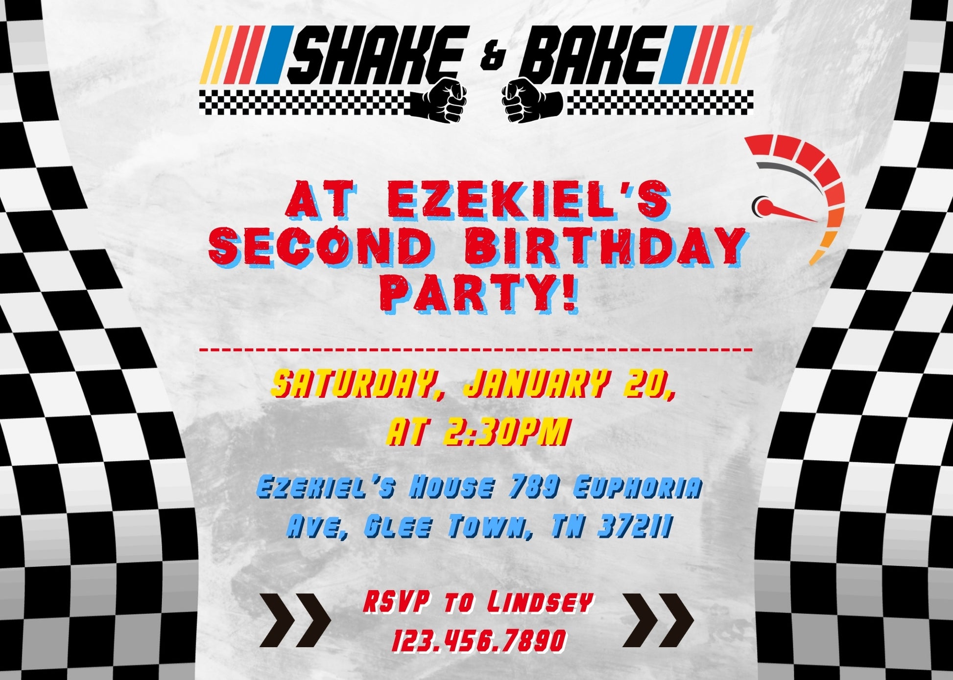 Nascar Ricky Bobby customizable invitation template | Share or Print | boy | NM635