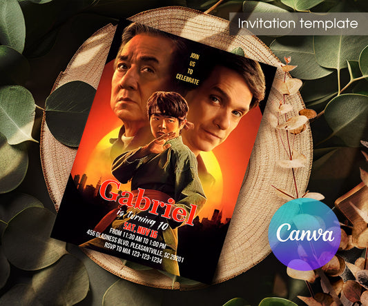 Karate Kid Legends customizable invitation template | Share or Print | JO150