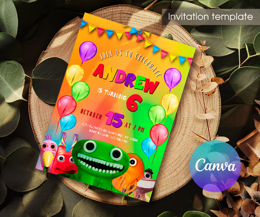 Garten of Banban Gamer customizable invitation template | Share or Print | JI880