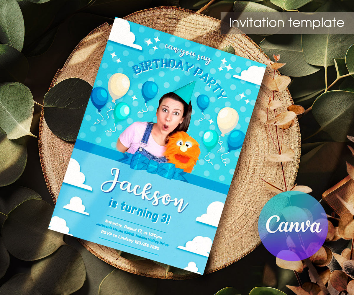 Ms. Rachel customizable invitation template | Share or Print | GF840
