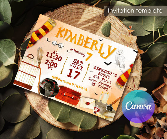 Harry Potter customizable invitation template | Share or Print | KE144