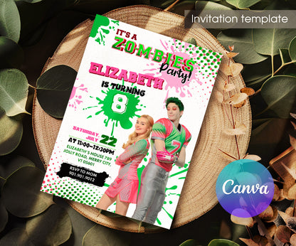 Zombies 3 Halloween customizable invitation template | Share or Print | XM807