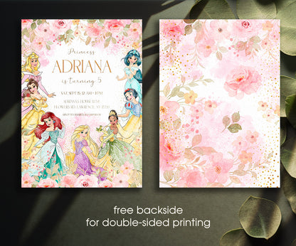 Disney Princess customizable invitation template | Share or Print | girl | OV318
