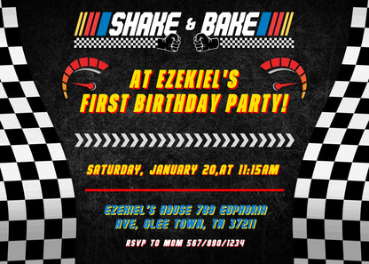 Nascar Racing Ricky Bobby customizable invitation template | Share or Print | boy | ZR624