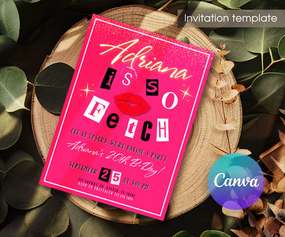 Mean Girls customizable invitation template | Share or Print | girl | QV029