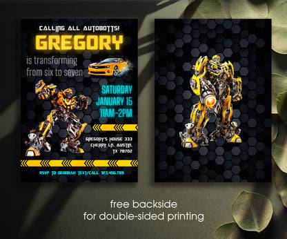 Transformers Rescue Bots customizable invitation template | Share or Print | boy | OB882