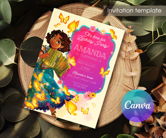 Encanto Mirabel customizable invitation template | Share or Print | girl | ZG167