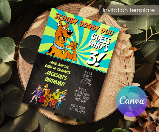 Scooby-Doo customizable invitation template | Share or Print | RK697