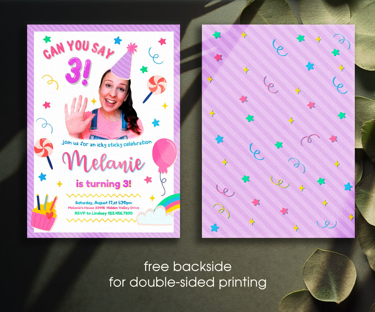 Ms. Rachel customizable invitation template | Share or Print | IZ013
