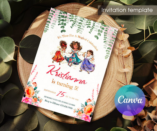 Encanto Mirabel customizable invitation template | Share or Print | girl | RT144
