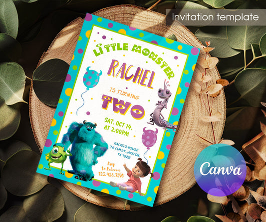 Monsters, Inc. customizable invitation template | Share or Print | CA110