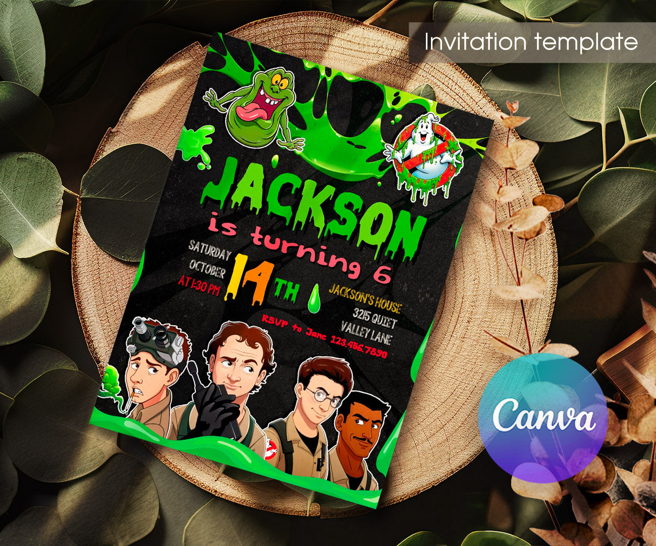 Ghostbusters customizable invitation template | Share or Print | OV844