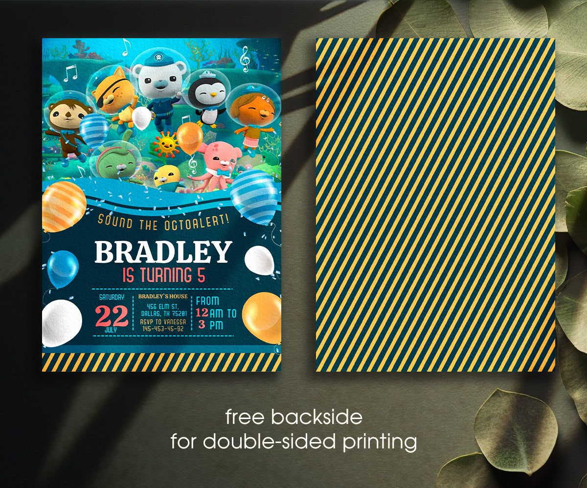Octonauts customizable invitation template | Share or Print | ZW114