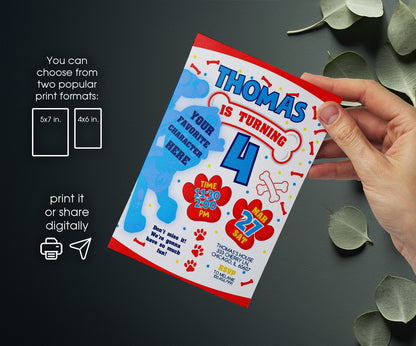 PAW Patrol customizable invitation template | Share or Print | CH730