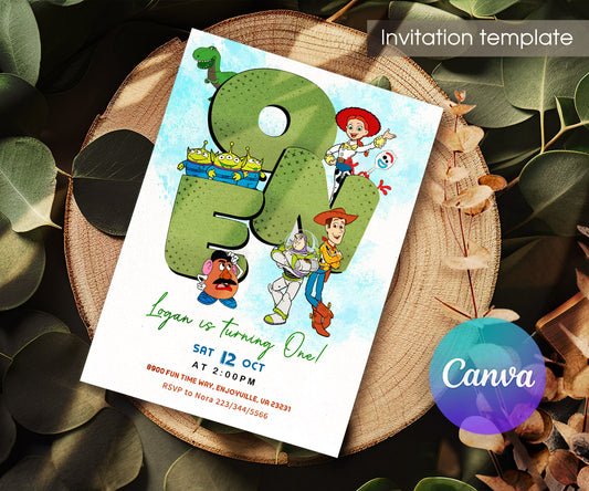 Toy Story Woody customizable invitation template | Share or Print | HR788